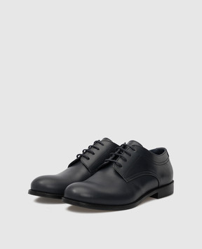 Stefano Ricci Kids Navy Leather Derbies YRU59CG867SP