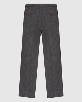 Stefano Ricci Children's gray wool trousers Y1T90AJEN0W0018C