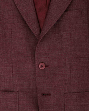 Stefano Ricci Children's burgundy wool and silk jacket Y1RF3712T0HC3992