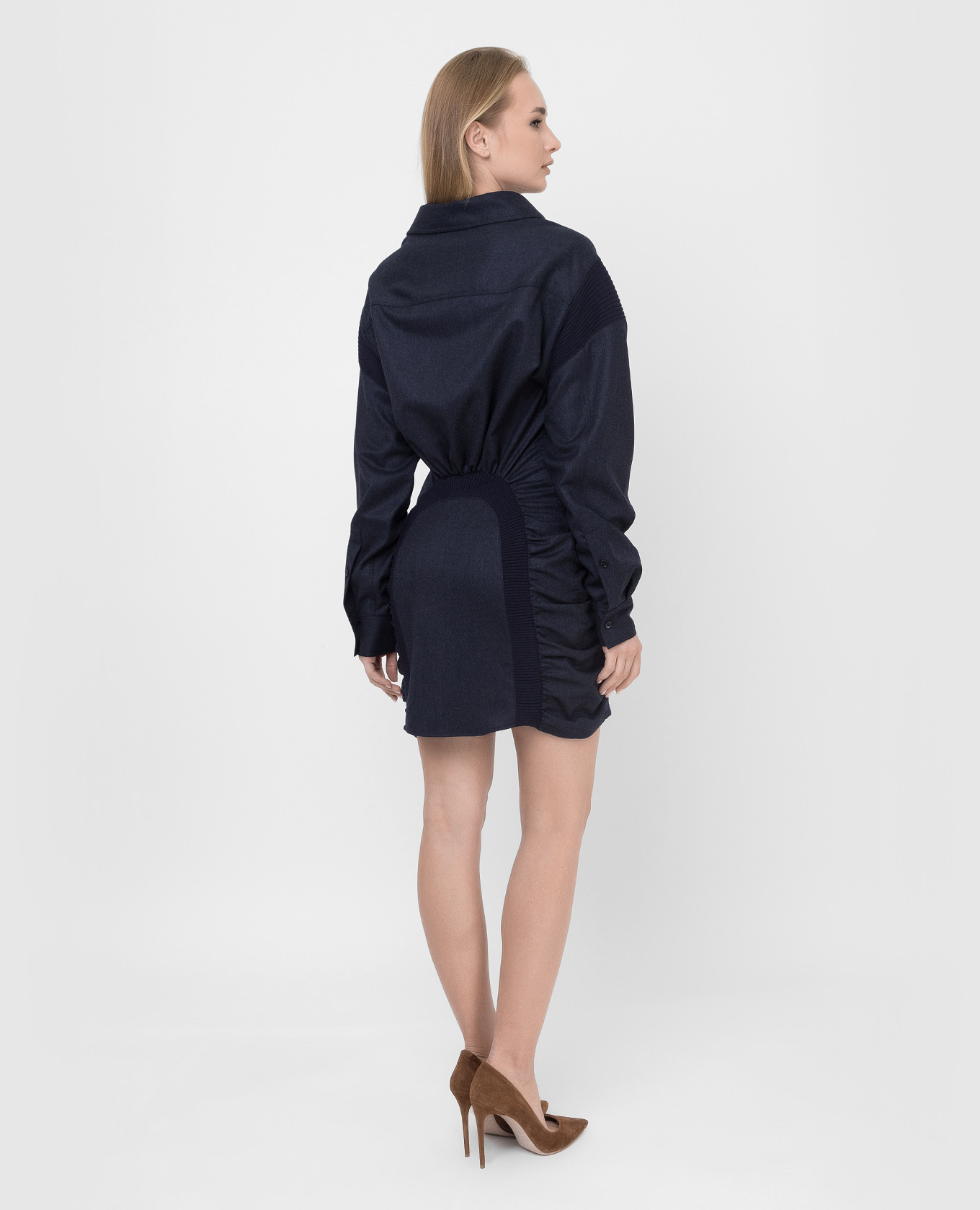 

Wren Navy Blue Wool Mini Dress Stella McCartney