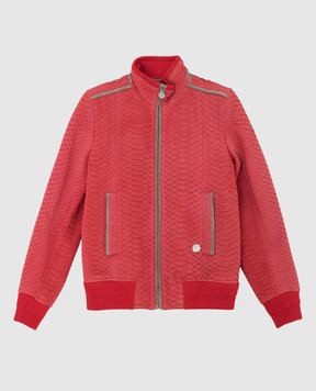 Stefano Ricci Children's red python leather jacket YAJ7200090PITNBK