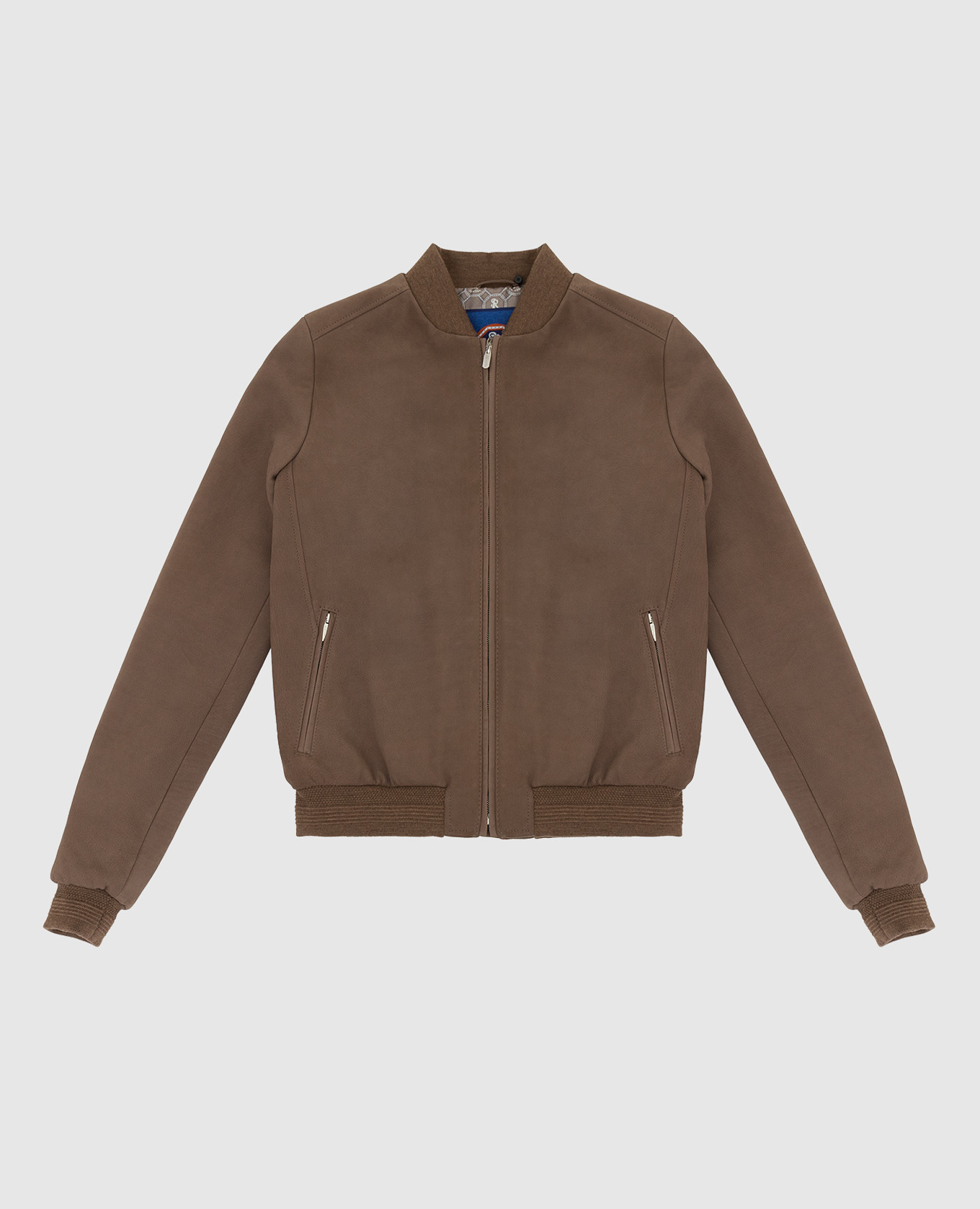 Children's printed leather bomber jacket stefano ricci