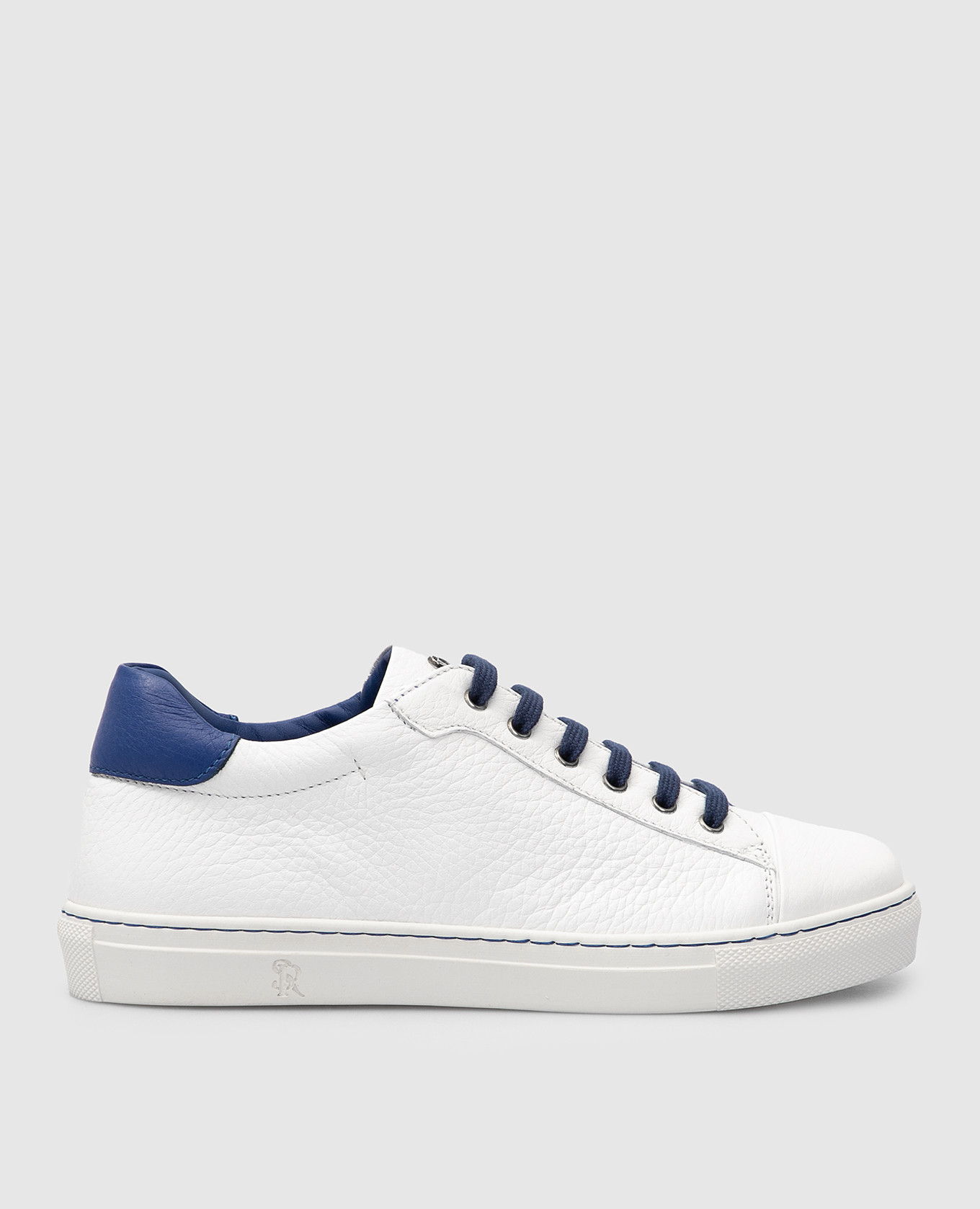 Kids white leather sneakers stefano ricci