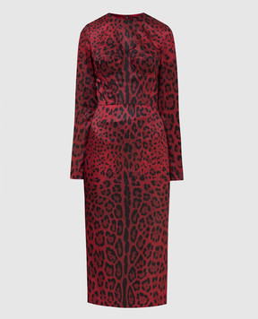 Dolce&Gabbana Animal print midi dress F6W3TTFSSGW