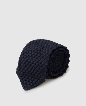 Stefano Ricci Children's dark blue patterned silk tie YCRMTSR1400