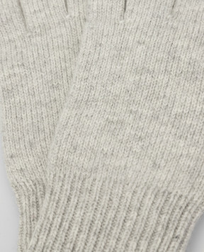 Brunello Cucinelli Light gray cashmere gloves M2293118