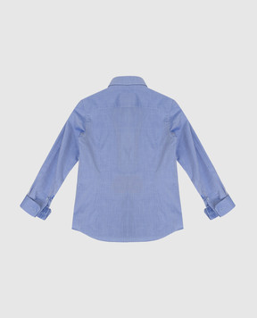 Stefano Ricci Children's blue shirt in a pattern YC004040K1801