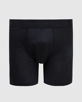Stefano Ricci Charcoal logo boxer shorts BXM7COTTON