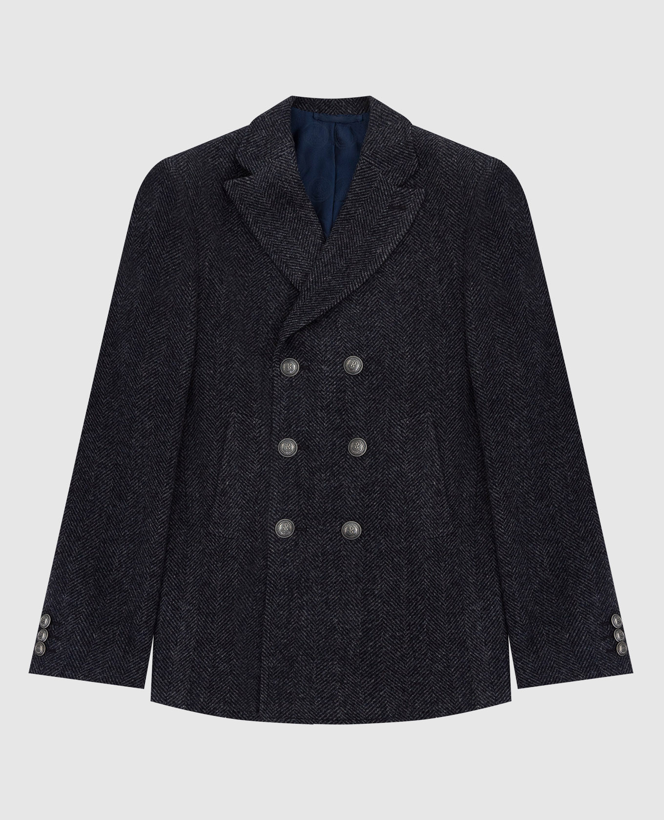 Children's double-breasted dark blue wool coat stefano ricci
