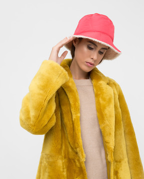 Meteo By Yves Salomon Reversible pink wool bucket hat 22WMA013XXTEWO