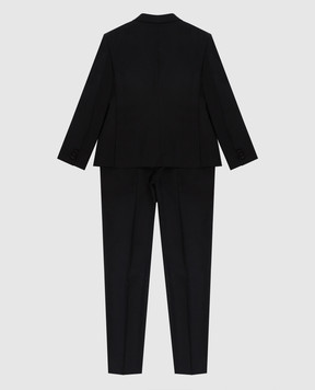 Stefano Ricci Children's black wool suit Y2SF731260HC5073