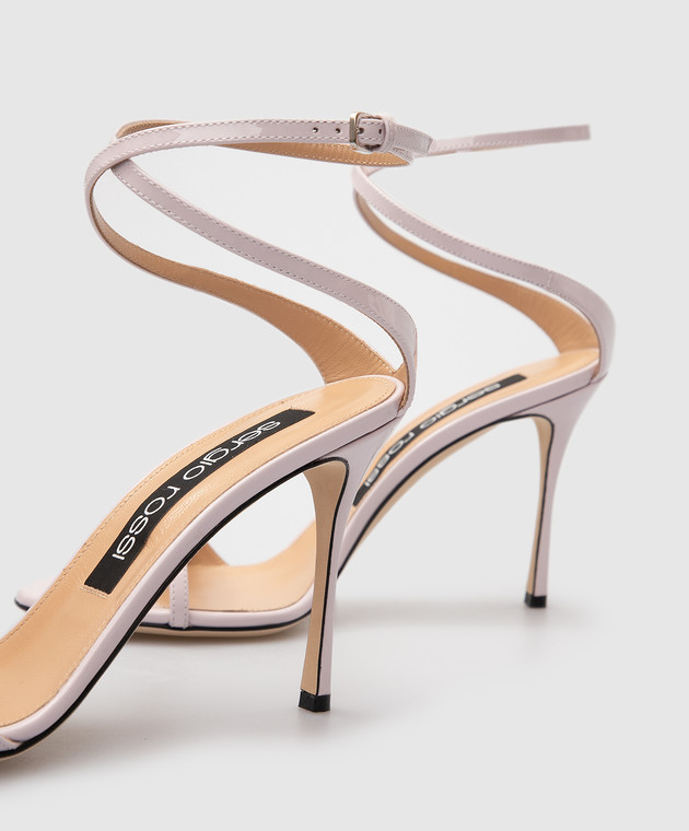 Sergio Rossi - Godiva Lilac Leather Sandals A92930MVIV01 - shop