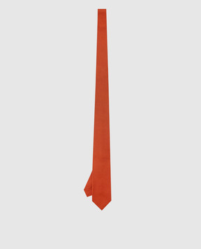 Stefano Ricci Children's silk terracotta jacquard tie YCCX94102