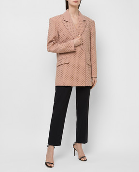 David Koma Beige jacket with crystals R21DK07TJA