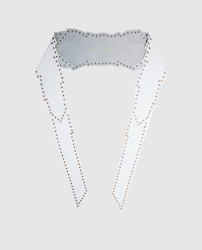 Philosophy di Lorenzo Serafini White leather belt A30052171