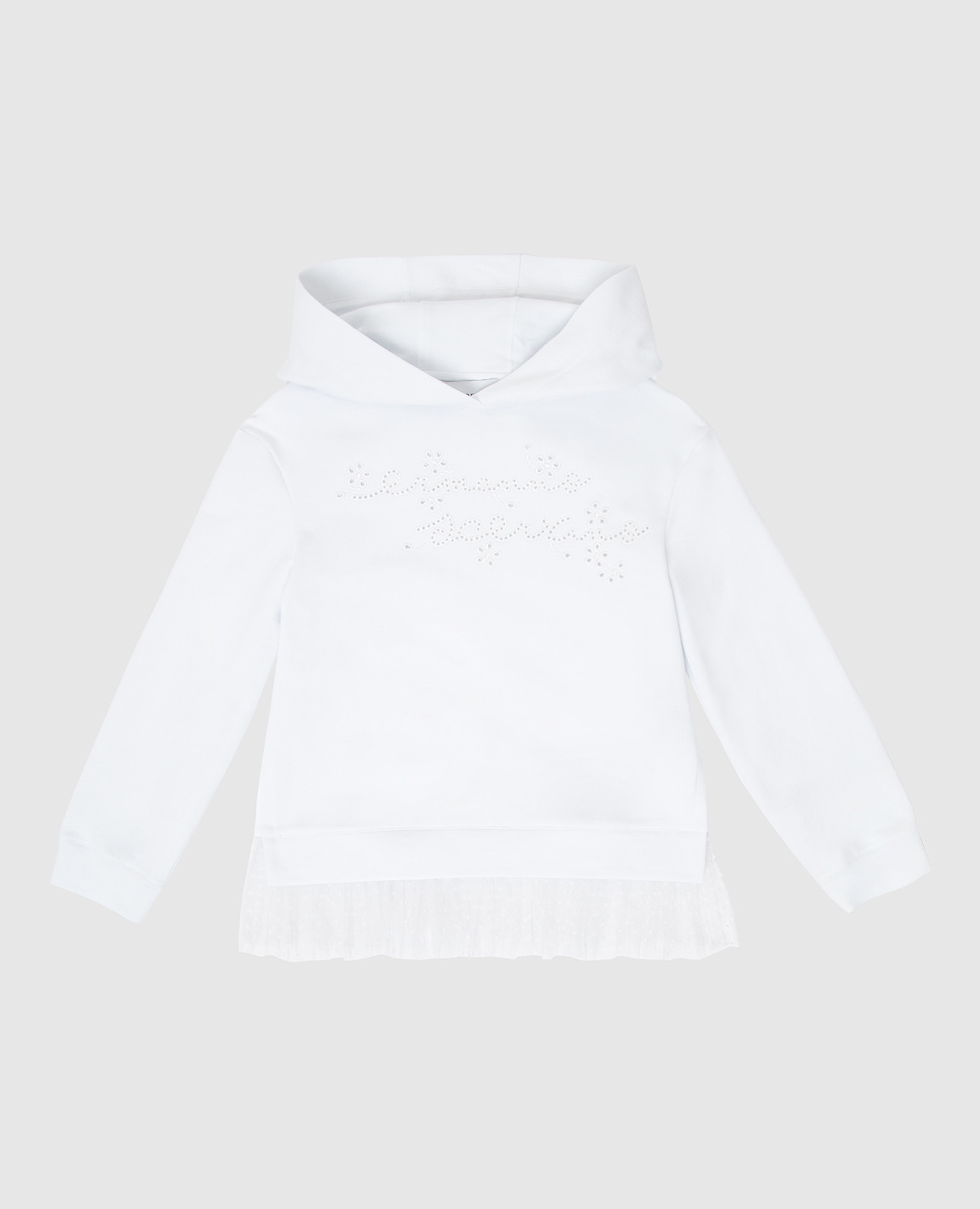 

Children's white hoodie Ermanno Scervino, Белый