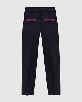 Stefano Ricci Children's dark blue wool trousers Y1T0G90T00W0017C