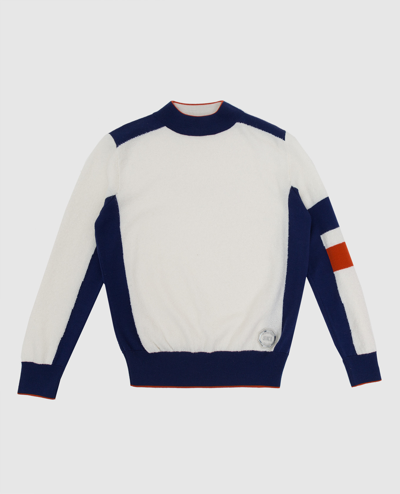 Children's sweater in wool and silk with logo stefano ricci