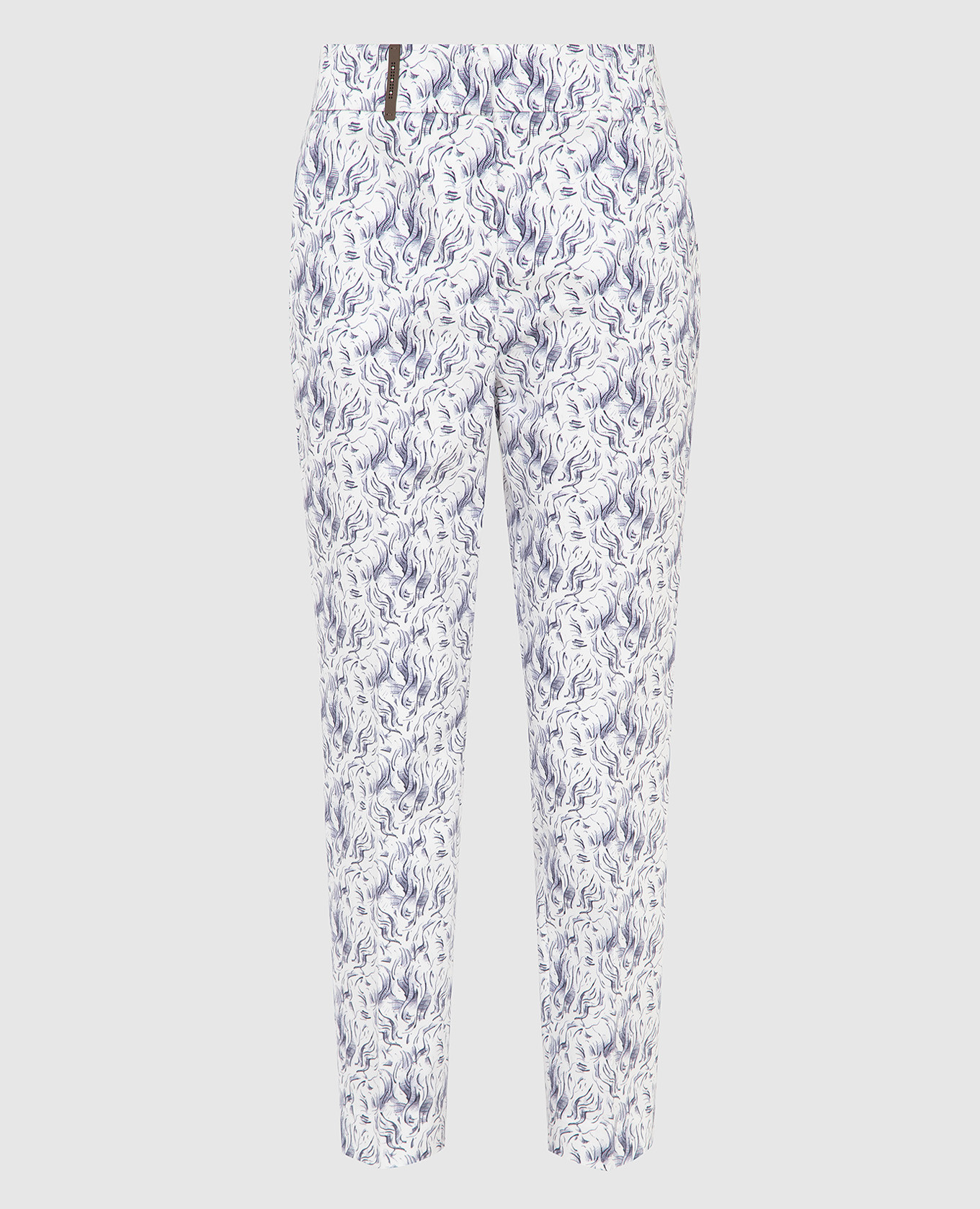

Trousers with a pattern Peserico, White