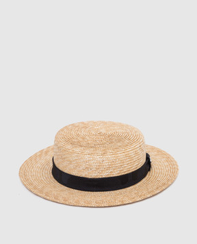 Stefano Ricci Children's hat with weave and emblem YVF6312PHC3618