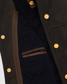 Stefano Ricci Children's dark brown checked vest YXJ6K00020HTCERA