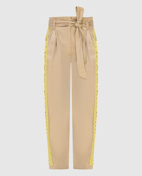 Twinset Beige trousers with stripes 211TT2082