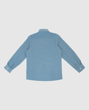 Stefano Ricci Children's blue shirt in a pattern YC002681SC1653