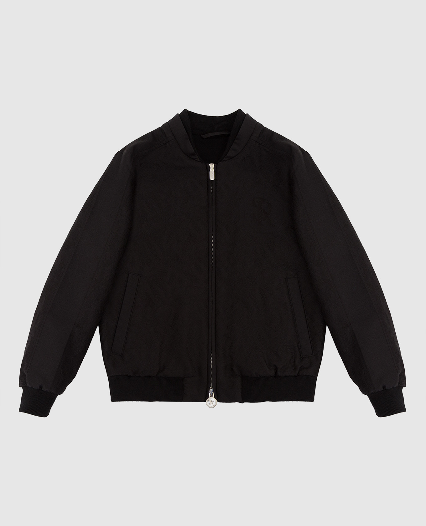 

Children's black bomber jacket in a pattern Stefano Ricci, Черный