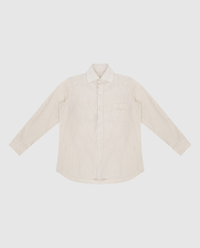 Stefano Ricci Children's light beige patterned shirt YC003210L824