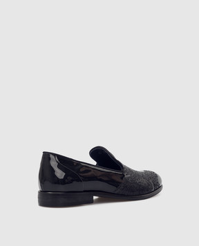 Stefano Ricci Children's leather slippers with logo YRU59CG886VTV