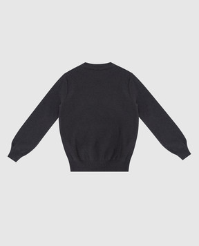 Stefano Ricci Children's cashmere sweater with leather inserts K808003GSYY16483