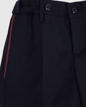 Stefano Ricci Children's dark blue wool trousers Y1T0G90T00W0017C