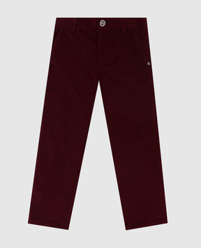 Stefano Ricci Children's burgundy corduroy trousers YAT7400010CT003A