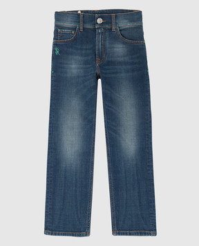 Stefano Ricci Jeans blu effetto consumato per bambini T2960PITY1595
