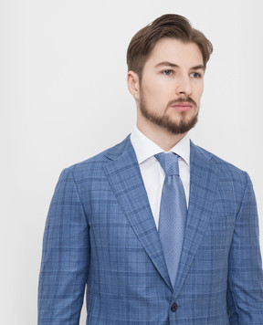Stefano Ricci Light blue patterned silk tie CH43028