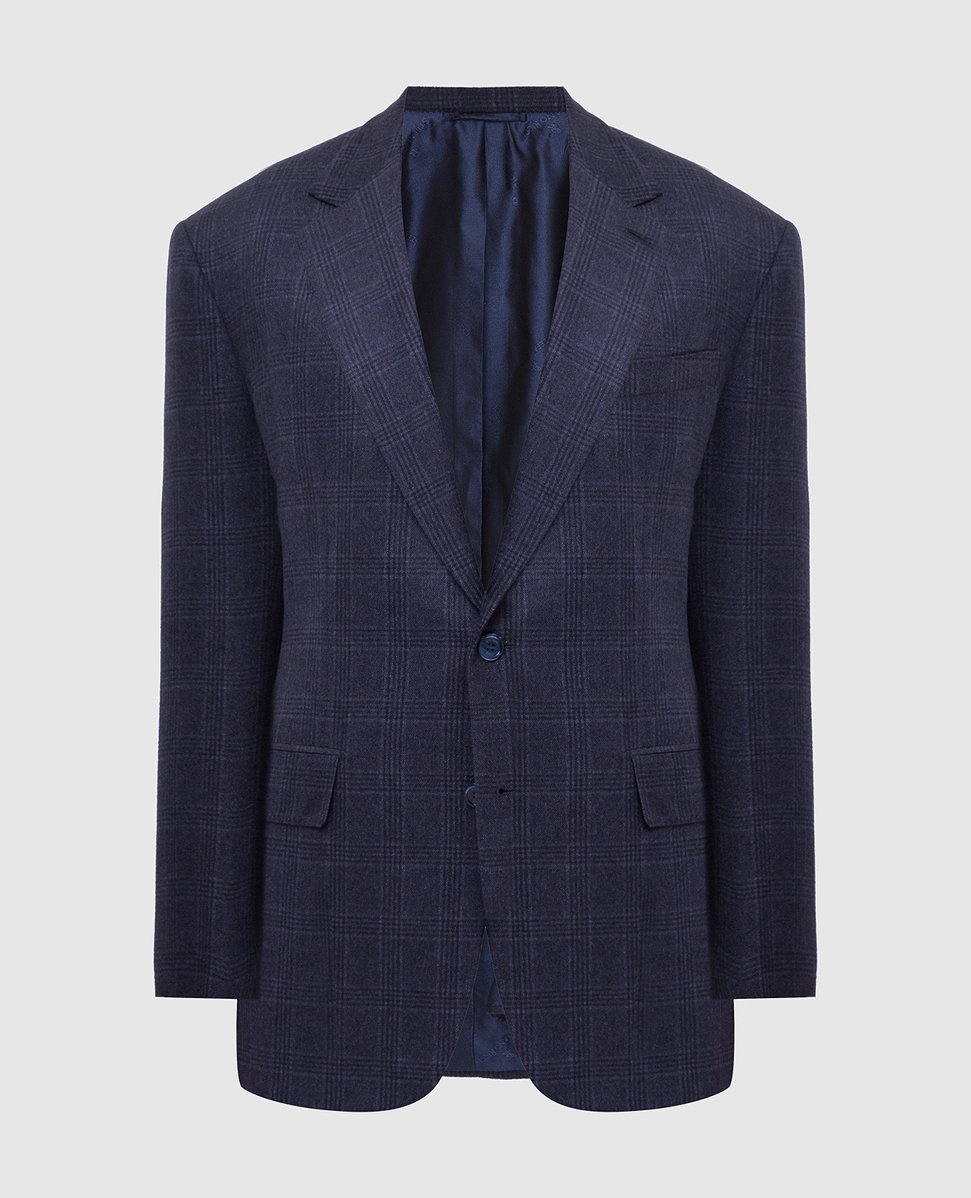 

Plaid silk and cashmere jacket Stefano Ricci, Blue