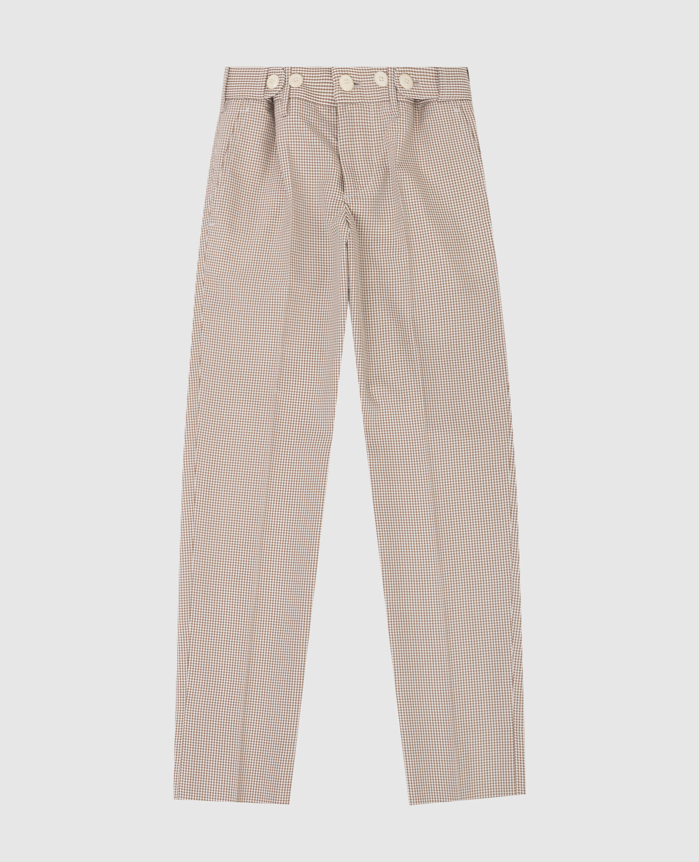 

Checked wool trousers for children Stefano Ricci, Beige