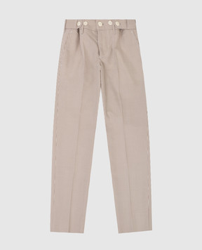 Stefano Ricci Checked wool trousers for children Y3T0950000160509