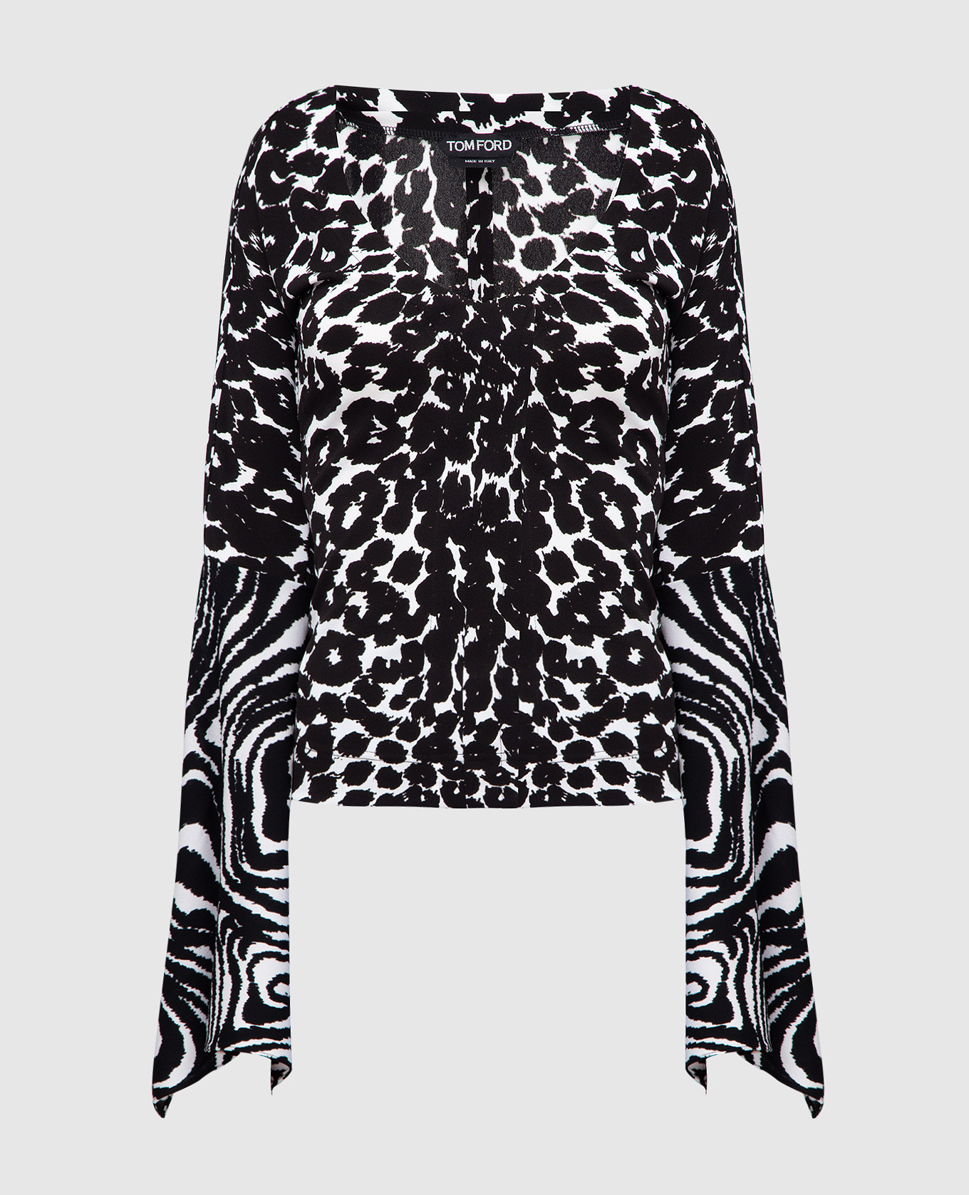 

Top with animal print Tom Ford, White
