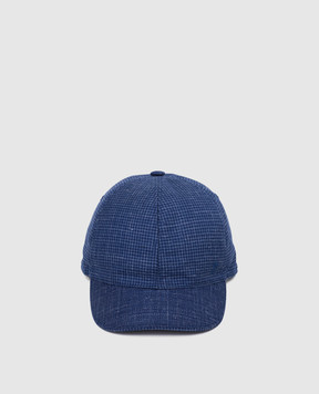 Stefano Ricci Children's blue cashmere and silk cap YVF5429HC4241