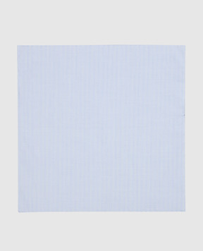Stefano Ricci Children's blue jacquard handmade striped scarf YFZ25COLJ1754