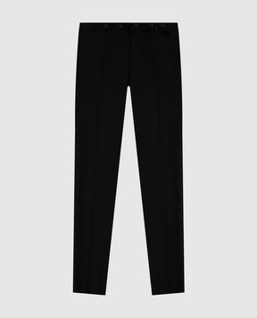 Stefano Ricci Children's black wool trousers Y1T9000000W0017C