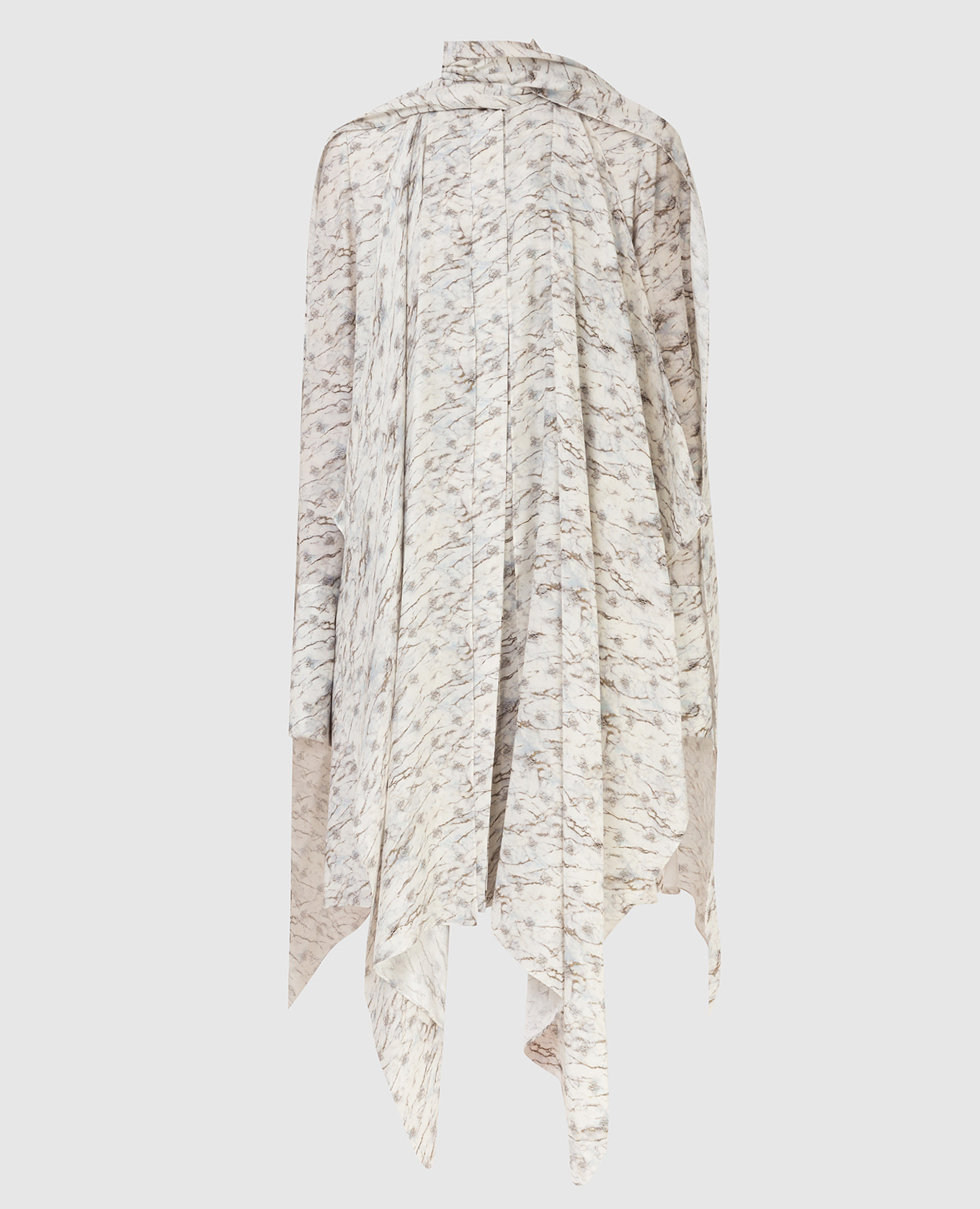 

Silk shirt dress in FF Karligraphy pattern Fendi, Beige