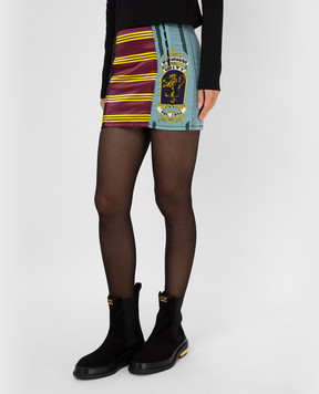 Philosophy di Lorenzo Serafini Blue printed skirt A01097156