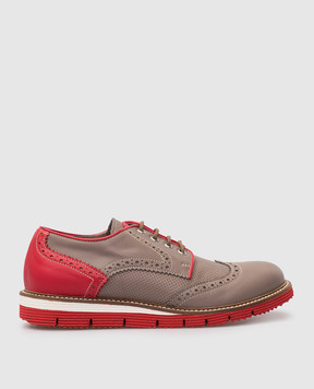 Stefano Ricci Children's leather brogues with contrast inserts YRU591G844VHVH