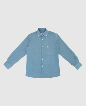 Stefano Ricci Children's blue shirt in a pattern YC002681SC1653