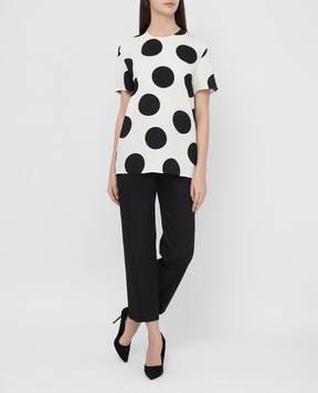 Valentino White silk T-shirt VB3AE5P5661