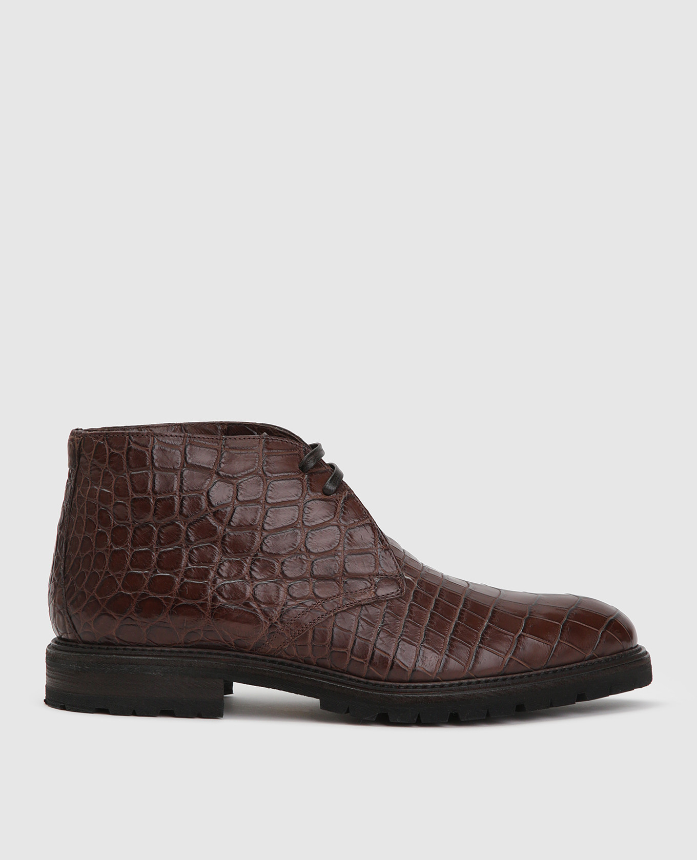 Brown Desert from crocodile leather on fur