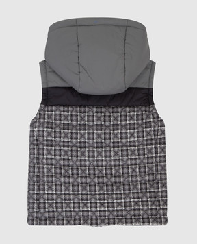 Stefano Ricci Children's gray vest in a pattern YAJ6S40030HN0023
