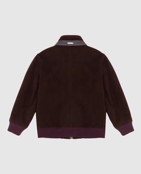 Stefano Ricci Children's dark brown cashmere jacket YUJ7400010C807